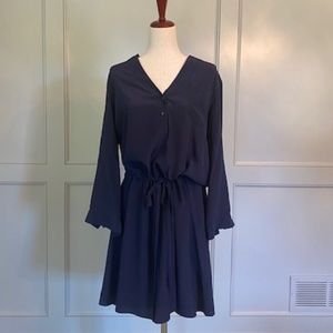 Zoe and Sam Navy long sleeve, short dress Sz M